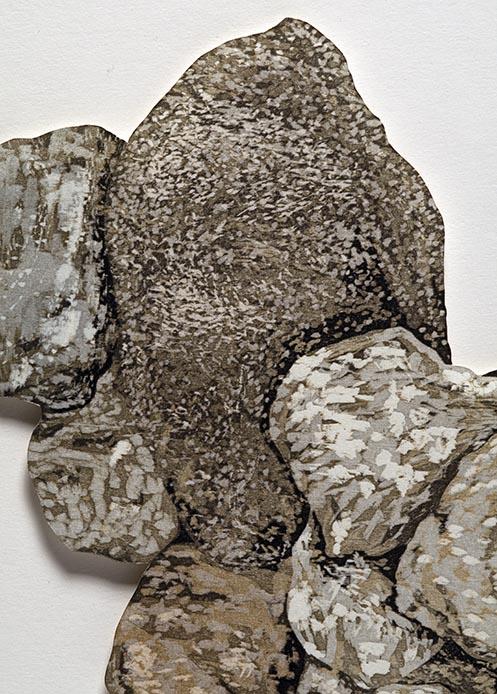 Stone Wreath, Detail: artwork by Rebecca Gilbert